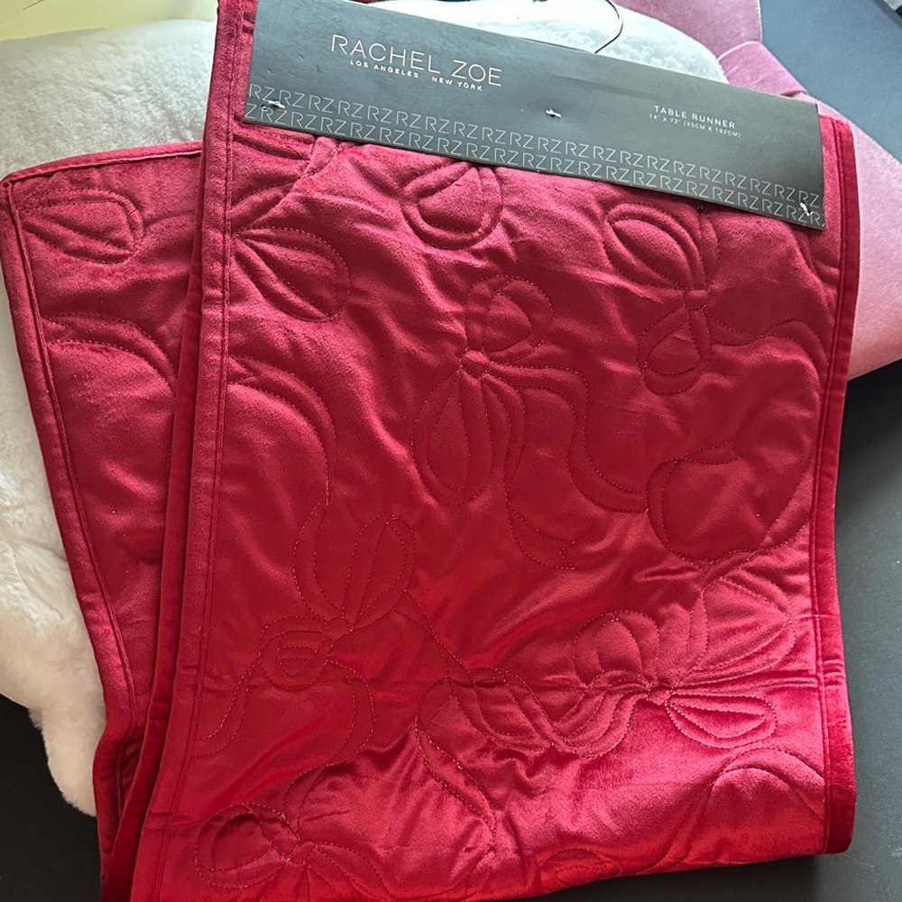 Rachel Zoe velvet bow table runner